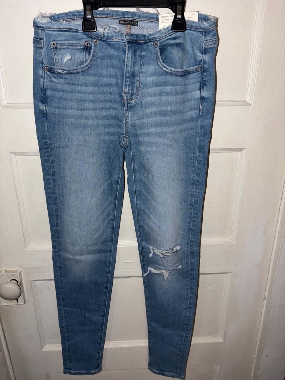 American Eagle Outfitters Light Blue Distressed Jeggings